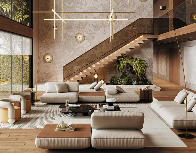 inspirasi rumah dengan void area yang elegan